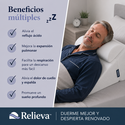 Relieva™ - Almohada Cervical Antireflujo