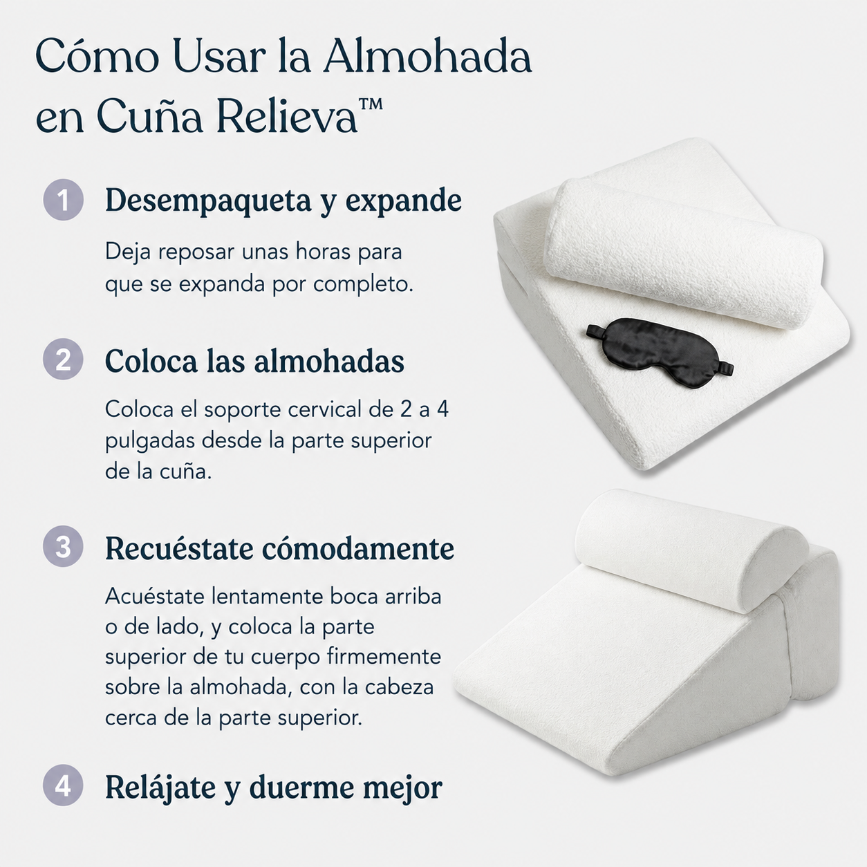 Relieva™ - Almohada Cervical Antirronquidos