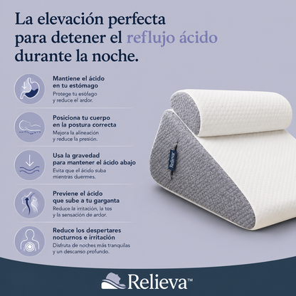 Relieva™ - Almohada Cervical Antireflujo
