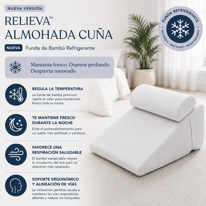 Relieva™ - Almohada Cervical Antireflujo
