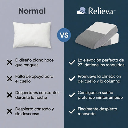 Almohada Relieva™ + Antifaz de seda