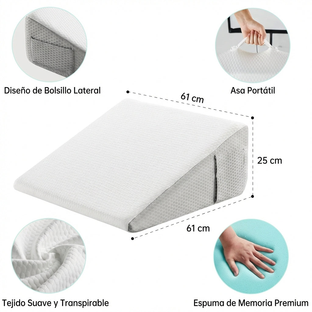 Almohada Relieva™ + Antifaz de seda