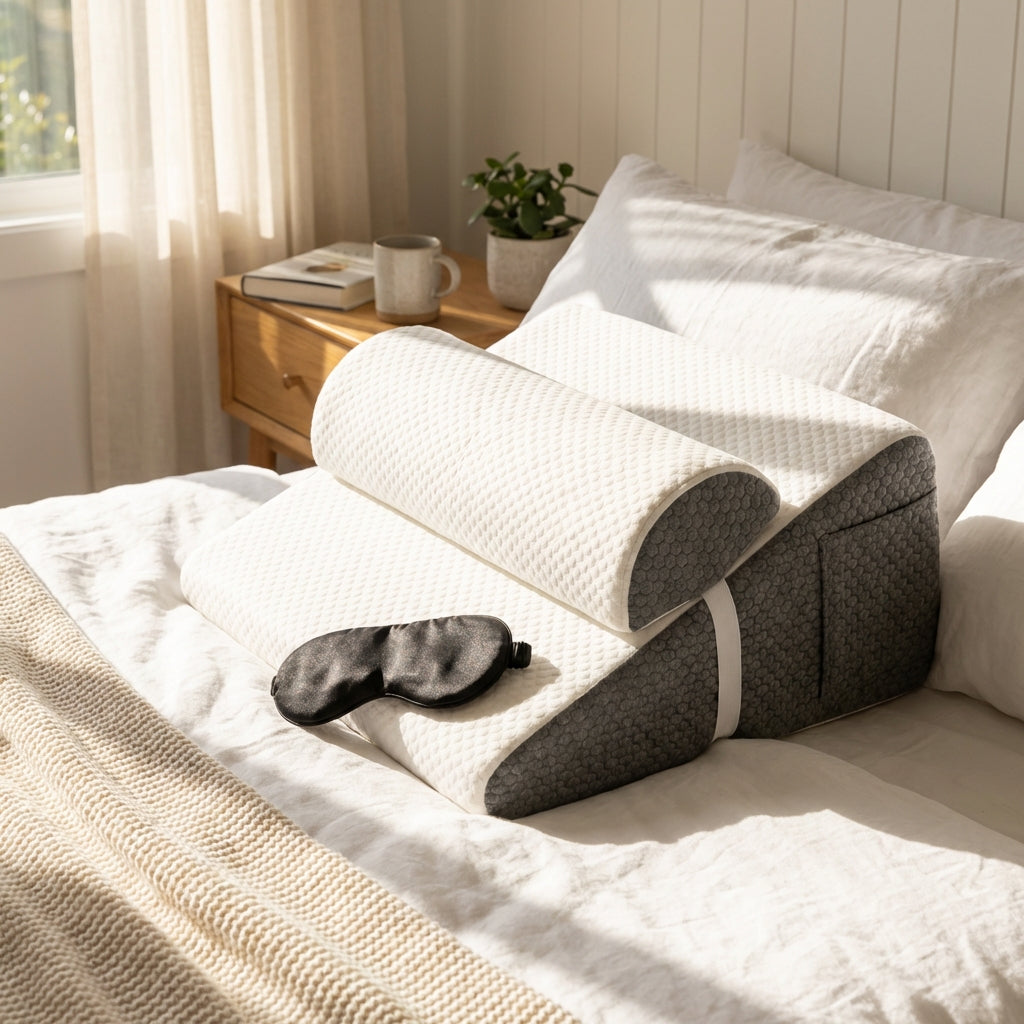 Almohada Relieva™ + Antifaz de seda